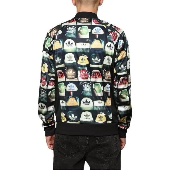 Adidas Vintage Mens 90's Print Superstar AOP Track Top Jersey Jacket Size Small - Picture 3 of 16